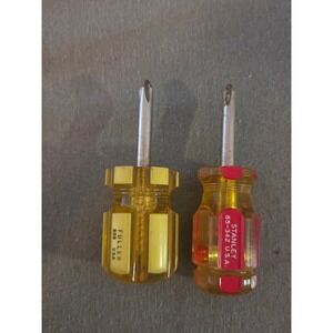 Vintage Stanley 65-342 and Fuller 809 Stubby Phillips Head Screwdrivers USA Made
